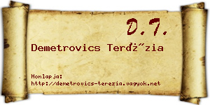 Demetrovics Terézia névjegykártya