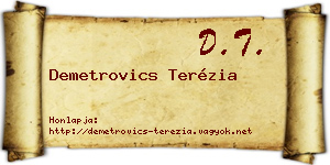 Demetrovics Terézia névjegykártya